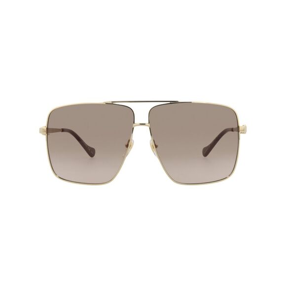 Gucci Aviator-Frame Metal Sunglasses Gold Womens
